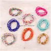 Schmuck handgefertigtes Perlenarmband für Frauen Sommer MTI Layer Colorf Perlen Ketten Bänke Mädchen Boho Großhandel in Bk Drop Lieferung Baby, DHC0W