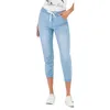 3 colori Donne a mezza rissa magro magro magro piccoli piedi jeans Donne elastico donna casual jeans taglie taglie 240319