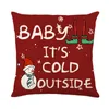 Pillow 1PCS Christmas Santa Snowman Pillowcase Sofa Car Home Decoration Linen Cover Gift 45cm