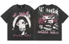 Мужские футболки Hellstar футболка Rappe Mens Women Women Tshirt Rapper, вымытый серым тяжелым ремеслом Unisex Shar
