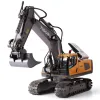 RC Brand Brand Remote Control Excavator 1/20 Digger Diecast Trattore a 11 canali con suono LED USB ricaricabile per il regalo per bambini