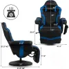 Krzesło do masażu gier z ergonomiczną sofą z ergonomiczną sofą skórzaną z kubkiem z głową i boczną torebką,