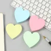 Blocco note a forma di cuore a colori solidi a colori solidi per gli studenti di cartoleria appiccicosa per scrittura di appuntamenti per scrittura