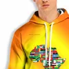 2024 New Spring and Autumn 3D Digital Printed Sparkling Mens Casual Loose Sweater