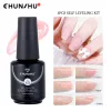 Гель Chunshu 5pcs/Kit Milky White Builder Extension Extension Soft Gel 15 мл самооценка резинового базового слоя полуперманентные лаки для ногтей.