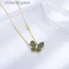 Top Luxury Fine Women Designer Necklace S925 Sterling Silver Korean Edition Collana Sweet Butterfly Collana alla moda Designer scintillante Collana di girocollo di alta qualità