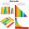 Kinderen Montessori Math Toys Parish Color Cognitive Board Fractional Stick Arithmetic Learning Educatief speelgoed voor kinderen