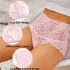 PALANTE FEMMES 5PCS / SET SEXY SEXY RACK DE LACE HAUT-RAGE Briefs Femmes Couleur solide