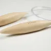 1pair Bamboo Circular Knitting Aedles Transparent Tube Crochet Crochets Needle Weave Craft DIY Couture de couture outil de tricot de 80 cm de long