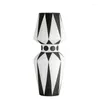 Vases Nordic Design Creative Black and White Vase Vase Résumé Arrangement de fleurs Retro Desktop Home Craft Decoration