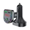 CAR MP3 Player Bluetooth 5.0 FM Wireless HandsFree Kit 3.1a F5 F6 Transmissores RGB Luz ambiente