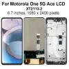 Schermata con cornice per Motorola One 5G Ace Touch Screen Digitazer Schermata Schermata per un display LCD ACE 5G ACE XT2113-2