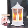 Feestdecoratie kaarsen licht Halloween kerst ornament Home Garden Hangen Led Lantern Vintage Castle Flameless Lamp Holiday Decor