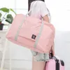 Storage Bags Foldable Nylon Travel Duffels Bag Large Capacity Folding Closet Organizer Moving Tote Zipper Sac Durable Handbag