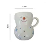 Tazze Nordic Portable Cartunone Ceramic Cup con manganello Coffee Coffee Tavolino Decorazione di Natale Regalo di Natale