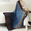 Lenços de luxo estampestim lenço de seda para mulheres Design 180x90cm Grande xale envolve o pescoço de fêmea Bandana Foulard Stoles240409