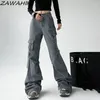 Jeans femminile americano black autunno inverno inverno in denim pantaloni cargo donne colori solido y2k casual tutti match baggy streetwear ropa mujer