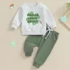 Criança bebê menino St Patrick Diote da roupa da mamã