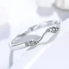 Cluster Rings 925 Sterling Silver Wavy Line Mosaic CZ Zircon Crystal Wholesale Jewelry For Women Gifts