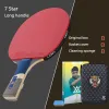 Loki 7 Star Table Tennis Racket 5 Wood Offensive Ping Pong Bat Sticky 고무 ITTF 승인 Loki Ping Pong Rackets