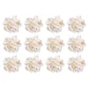 Fleurs décoratives 12pcs / pack Floral Wedding Party Fake Bedroom DIY Centre central artificiel Hortensia Head Bouquet Salon