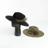 Berets Famous Designer Wool Fedoras With Feather Brim Panama Hat For Men Women Winter Black Army Green Party Performance