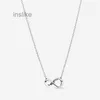 Sparkling Infinity hanger ketting voor echte sterling sier bruiloft sieraden voor vrouwen vriendin cadeau cz diamant designer kettingen met