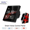 Rere Tuya WiFi Touch Center Controlepaneel met gratis standaard Alexa ingebouwde spraakbesturing Zigbee Gateway 4 "Touchscreen