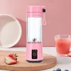 Robot culinaire de 400 ml de broyeur avec 6 lames de mixeur automatique de porte-usb frais de chargement de plage de légumes pour voyages de bureau à domicile