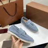 Sneaker Walk Flats Suede vrouwen platte schoenen zomerwandeling mocassin metalen slot Tassel zachte zool slip op comfortabele lederen causale loafers muilezels