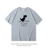 Мужские футболки Pure Cotton Creative Cut Cut 404 Маленькая футболка для динозавров.
