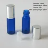 Garrafas de armazenamento 30pcs/lote 5ml Rollo azul de vidro em garrafa Mini Roller Ball com tampa de alumínio Pequeno óleo essencial cosmético