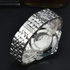 Nuevo diseñador de marca para hombres Moda mecánica automática de lujo reloj de acero inoxidable correa de cuero daydate lunar movimiento de pulsera para hombres regalo b689