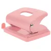 Stapler rosa oro rosa cupler Office Office Accessorio regolabile foro punzonatrice Forniture di carta Strumento di carta Strumento a foglia sciolta a due anelli Embossing in plastica