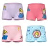 4 Pieceslot Design Childrens Girls Panties Cotton Soft Pretty Cartoon Unicorn Child Underwear For Girls Boxer Boxer andningsbara 240409