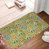 Tapijten fleur de lys niet-slip deurmat vogels rhombi en vierkante bloemen motieven tapijt woonkamer keuken mat gebed flanel modern