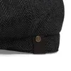 Berets 2024 Autumn Sboy Caps Men Ocragonal Hats Retro Brytyjskie malarze Herringbone Beret Flat Casual Gorras