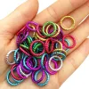 50/100 pezzi colorati di peli di plastica a tubo di plastica anelli a treccia per cuffie per donne accessori per capelli non possono aprire perline