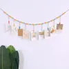 Hooks Wall Po Display Memo Clip Hanger Versatile Wooden Wall-mounted Reusable Easy To Install For Memos Garlands