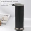 Dispensador de sabão líquido sem toque automático equipado com sensor de movimento infravermelho de aço inoxidável preto
