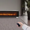 Gardırop süpürüyor tüm ev hızlı ısı 3d yangın şömine dokunmatik uzak uzak akıllı ev ısıtıcıları oda için elektrikli ısıtıcı