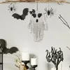 Gobelin macrame tkany Halloween White Ghost Wiszący Ozdoba do dekoracji festiwalu Układ sceny wisząca