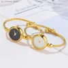 Muñecos de pulsera Estilo de pareja Pulsera de arranque de oro Moda de muñeca Muñeco Correa de acero Randilla para mujeres Randilla casual para mujer T set240409