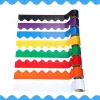 1Roll Classroom Bulletin Board Border Stickers Colored Wavy Edge Bulletin Board Border Paper Classroom Home Party DIY Decoration