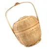 Ensembles de vaisselle mini panier de collations Hamper Gift Cuisine Stockage Portable Home Woven Handheld Household Bamboo Candy Emballage