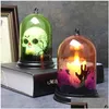 Candle Holders Pumpkin Lantern Water Decor Globe Clear Dome Light For Home Party Style 1 Drop Delivery Garden Dhh05