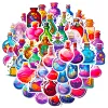 10/50 pezzi colorati adesivi per bottiglie magiche divertenti decalcomanie carine per bambini bagagli per laptop frigorifero per diario bici bici adesivi
