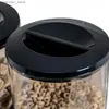 Food Jars Canisters Cereal Dispenser Food Storae Sinle/Double Barrel Tank Separator Drum Oat Pot Rotatin Button Extraction Kitchen Cereal Jars L49