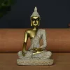 Thai Buddha Figurina Seduta Buddha Statue da collezione Buddha Statue Ornament per il desktop Home Office Scaffale Camera da letto Cabinetto