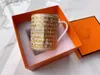 Designer Lux Mug Nordic Style Ceramic Cup Трехмерная подарочная коробка эмалевого рисунка